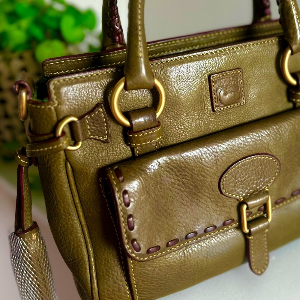 Dooney & Bourke Florentine Medium Pocket Satchel in Moss - Picture 15 of 16